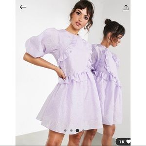 ASOS Lilac Textured Organza dress